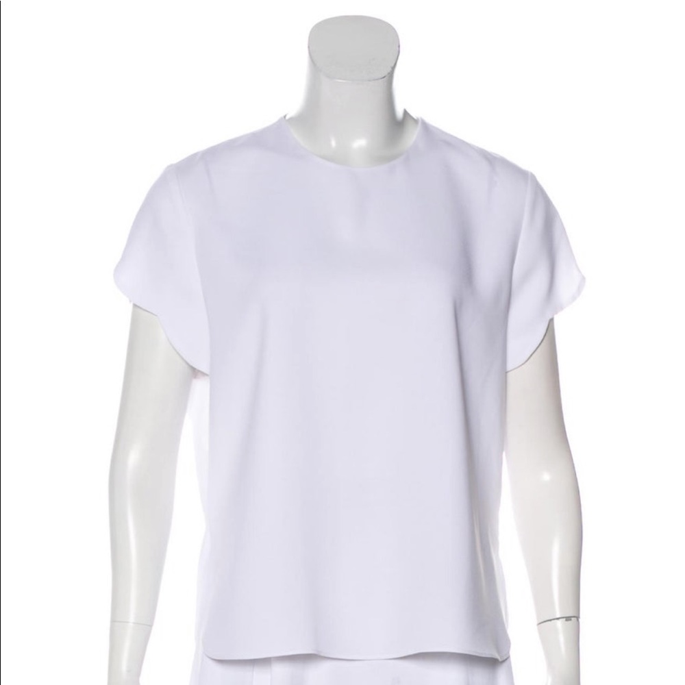 Carven Short Sleeve Crew Neck Top